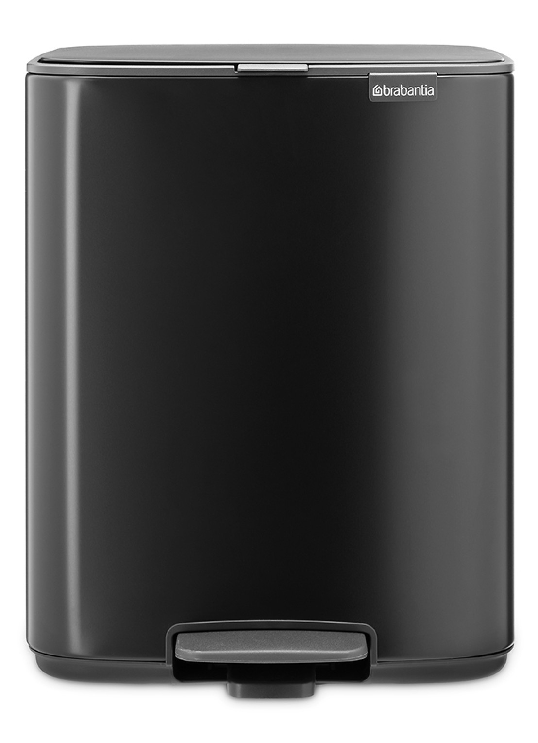 Brabantia Bo pedaalemmer 12 liter - voorkant 3 zwart