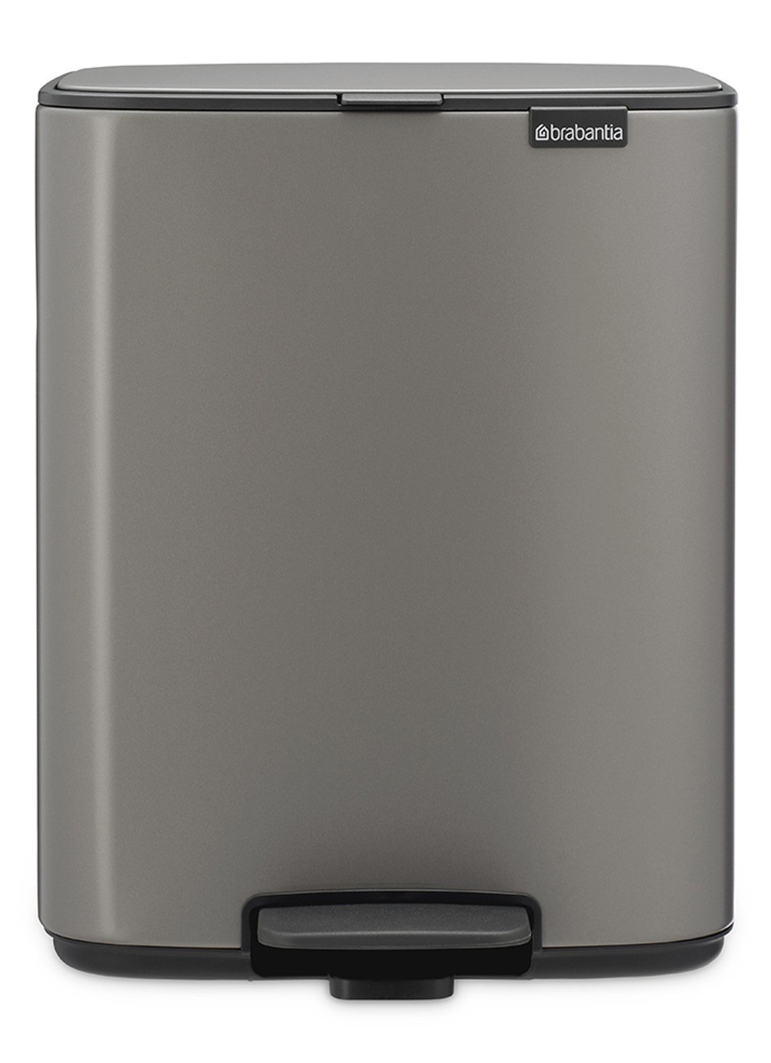 Brabantia Bo pedaalemmer 12 liter - voorkant 7 grijs