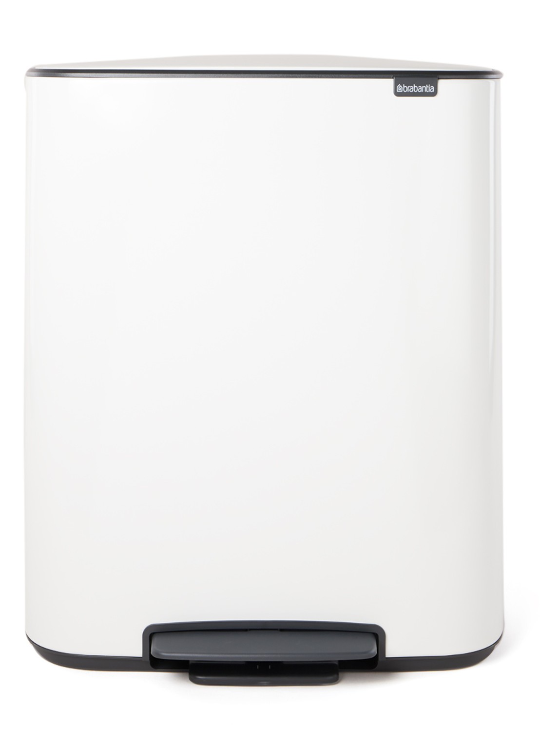 Brabantia Bo  pedaalemmer 2 x 30 liter - voorkant 2 wit