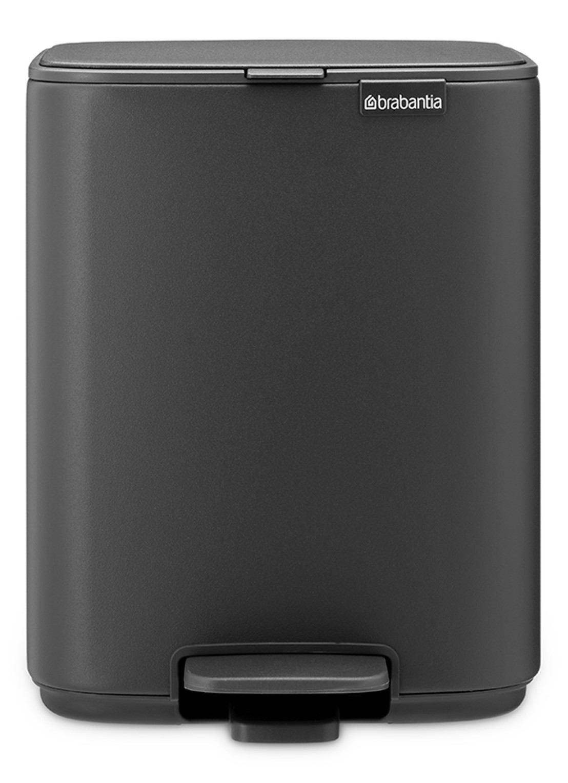 Brabantia Bo  pedaalemmer 2 x 30 liter - voorkant 8 grijs