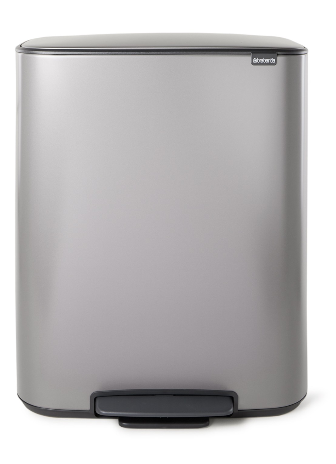 Brabantia Bo  pedaalemmer 2 x 30 liter - voorkant donkergrijs