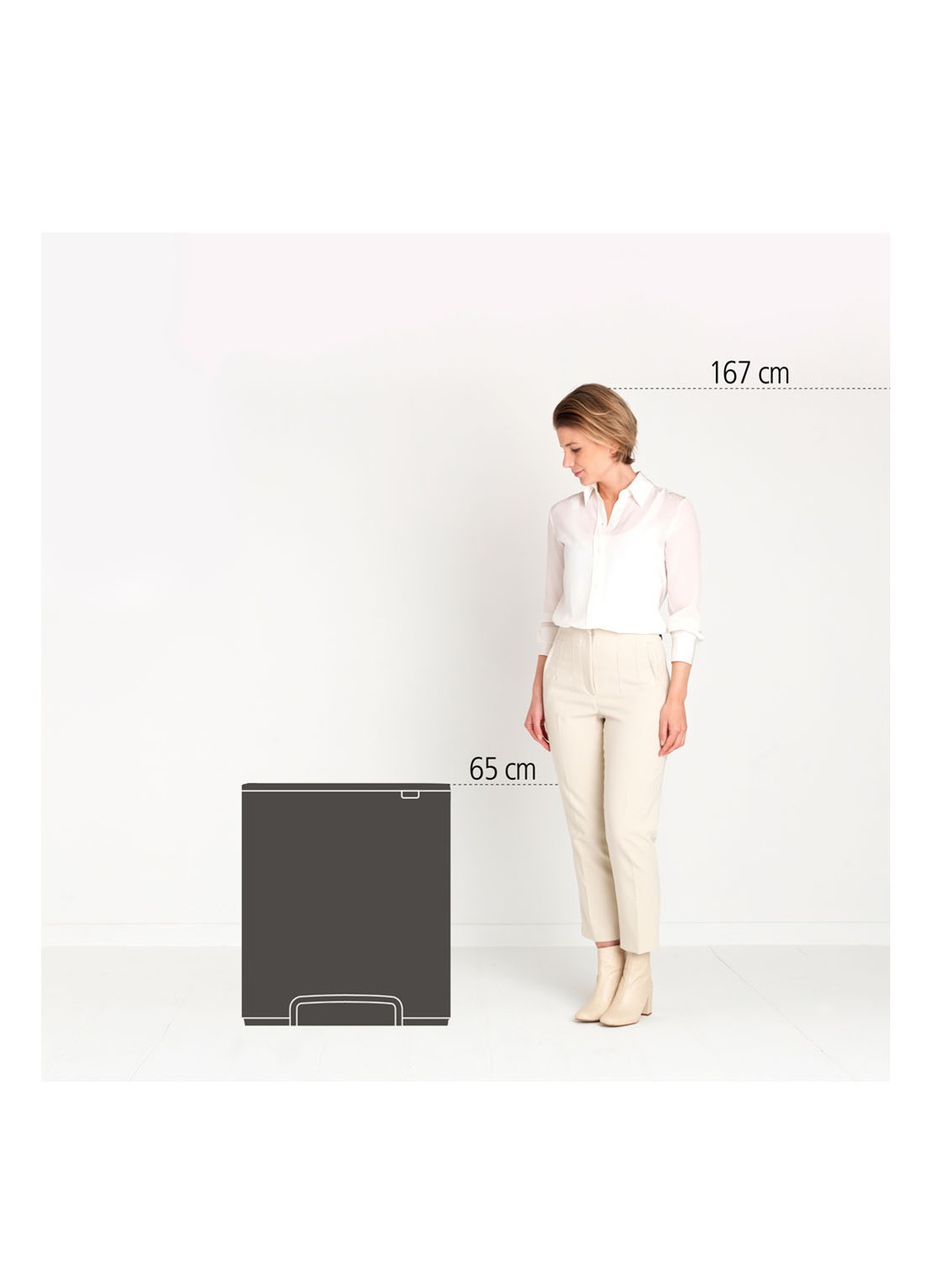 Brabantia Bo  pedaalemmer 2 x 30 liter - detail 4 grijs