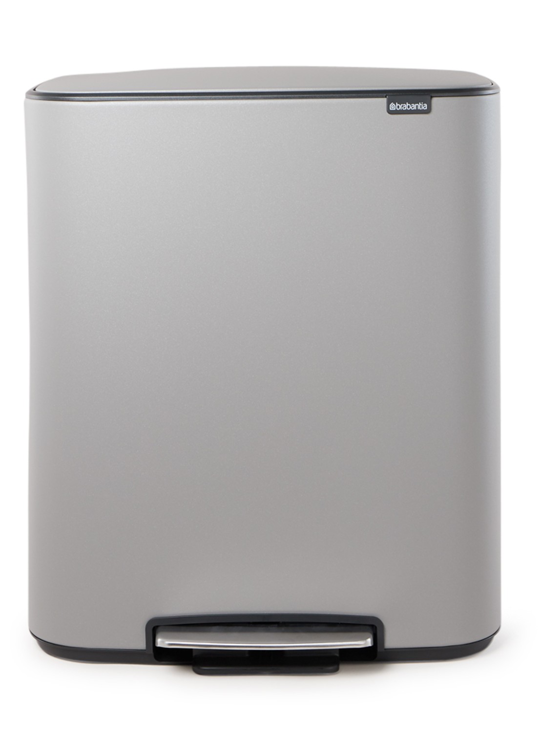 Brabantia Bo  pedaalemmer 2 x 30 liter - voorkant grijs