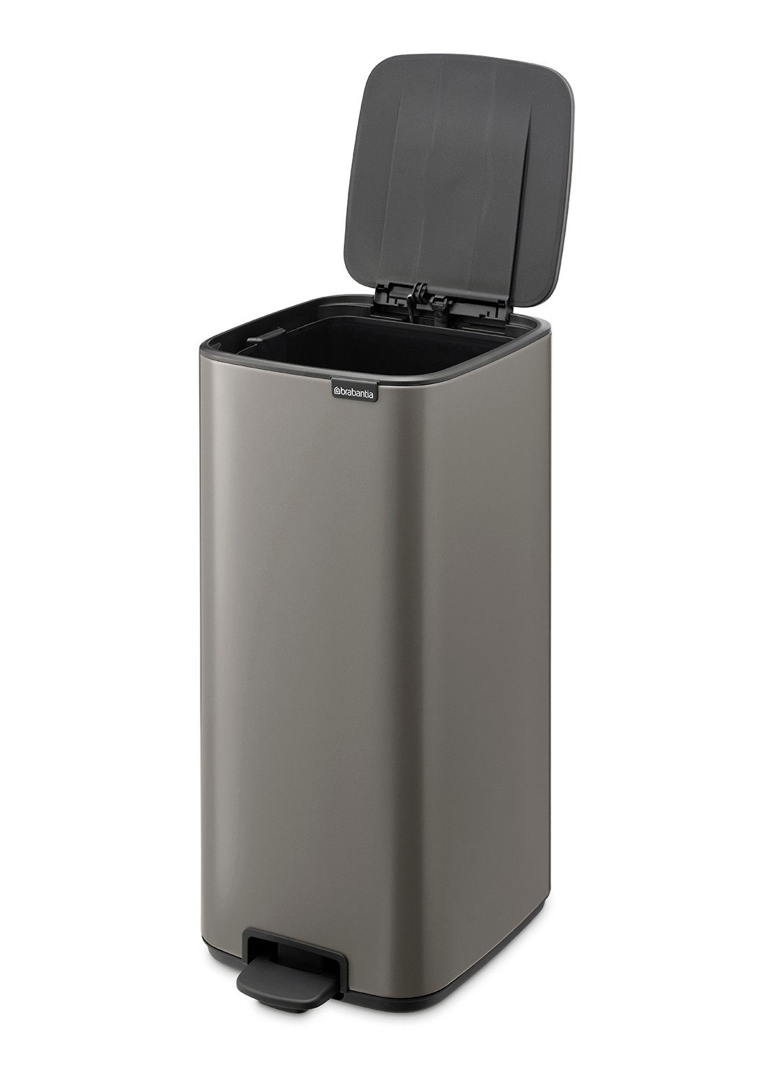 Brabantia Bo pedaalemmer 30 liter - achterkant 8 grijs