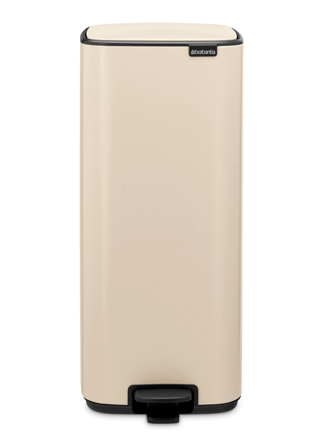 Brabantia Bo pedaalemmer 30 liter - voorkant 2 beige