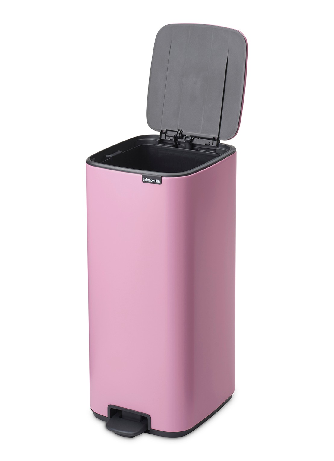 Brabantia Bo pedaalemmer 30 liter - achterkant 8 donkerroze