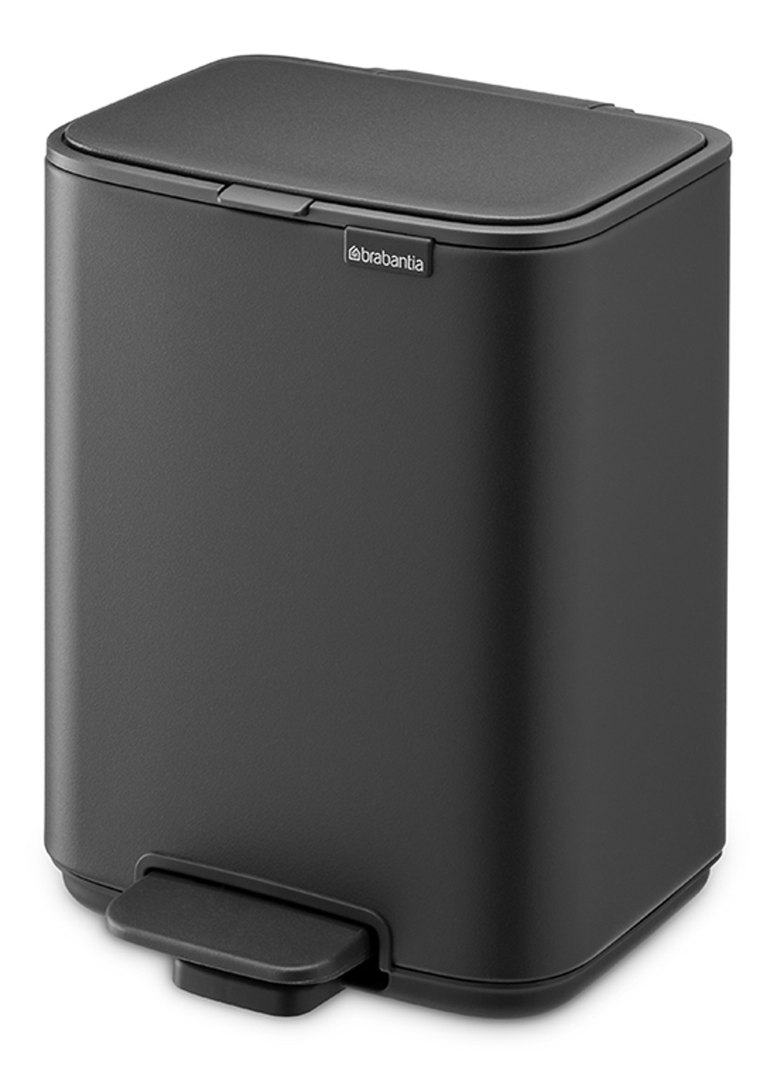 Brabantia Bo pedaalemmer 4 liter  - voorkant 2 zwart