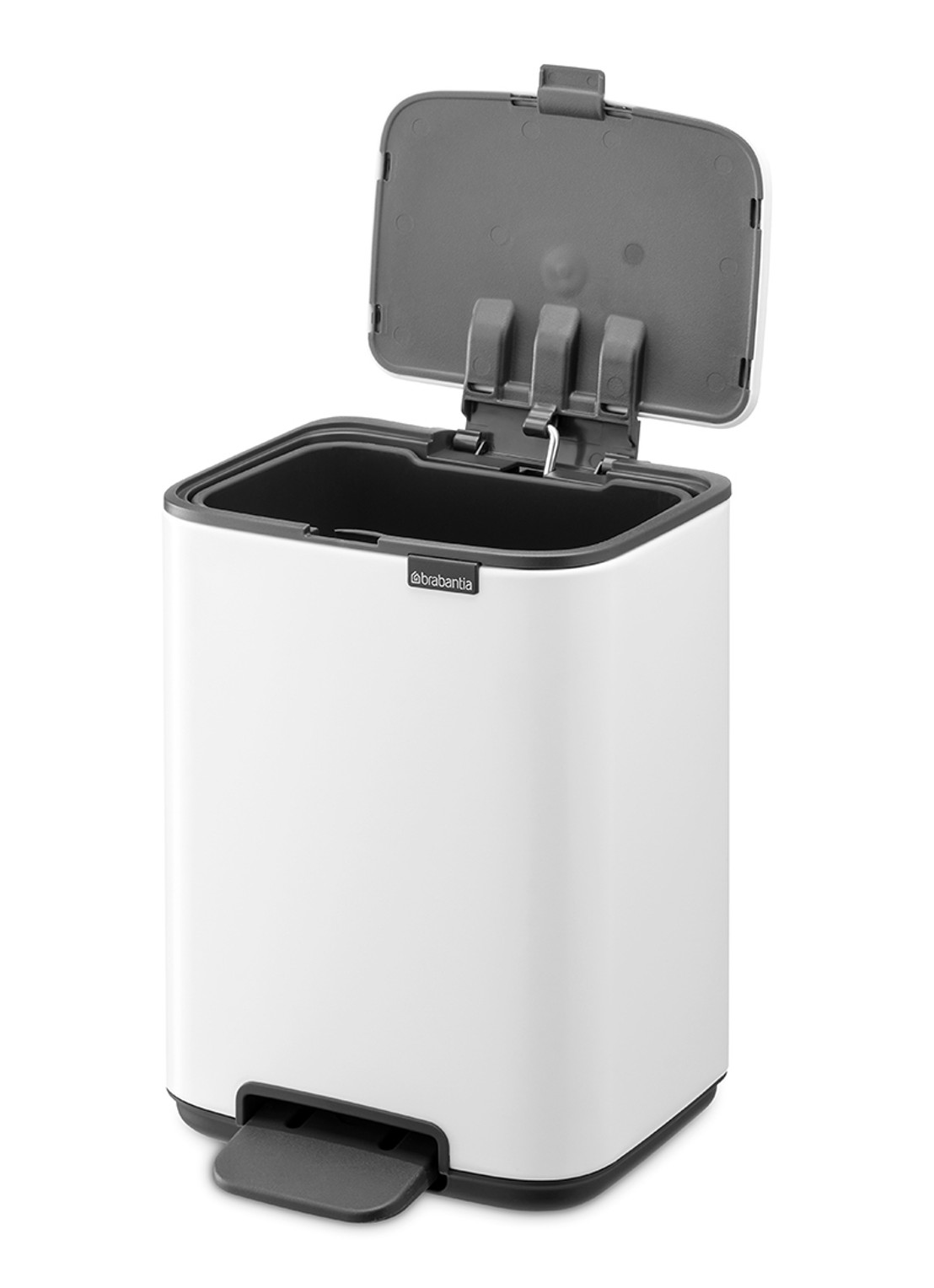 Brabantia Bo pedaalemmer 4 liter  - achterkant 8 wit