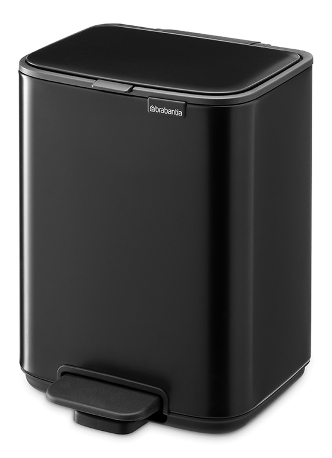 Brabantia Bo pedaalemmer 4 liter  - voorkant 6 zwart