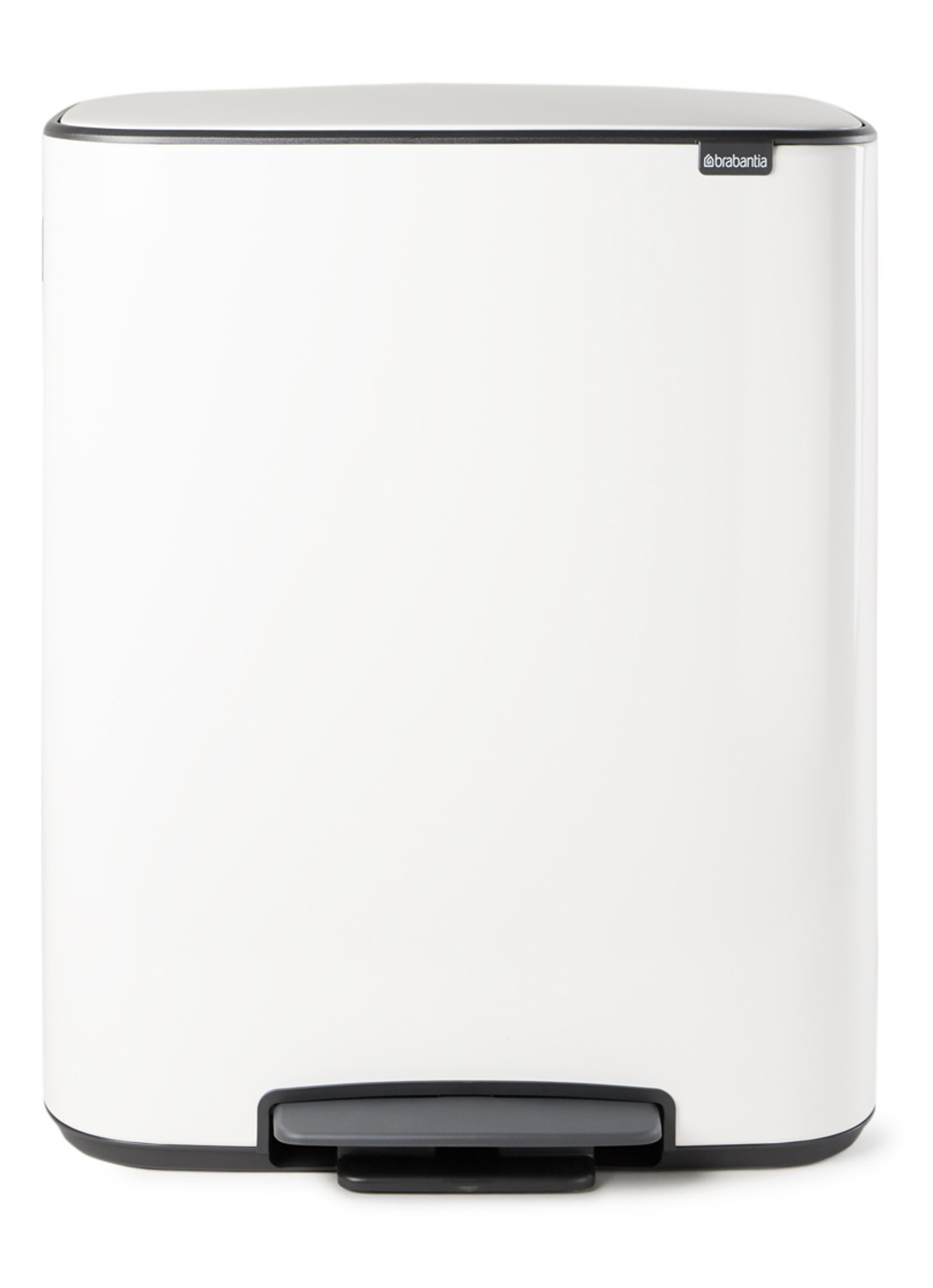 Brabantia Bo pedaalemmer 60 liter - voorkant wit