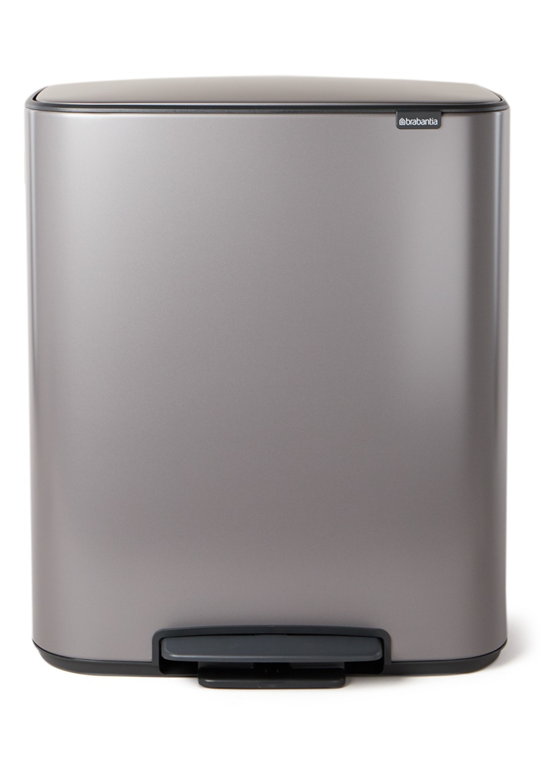 Brabantia Bo pedaalemmer 60 liter - voorkant 3 donkergrijs