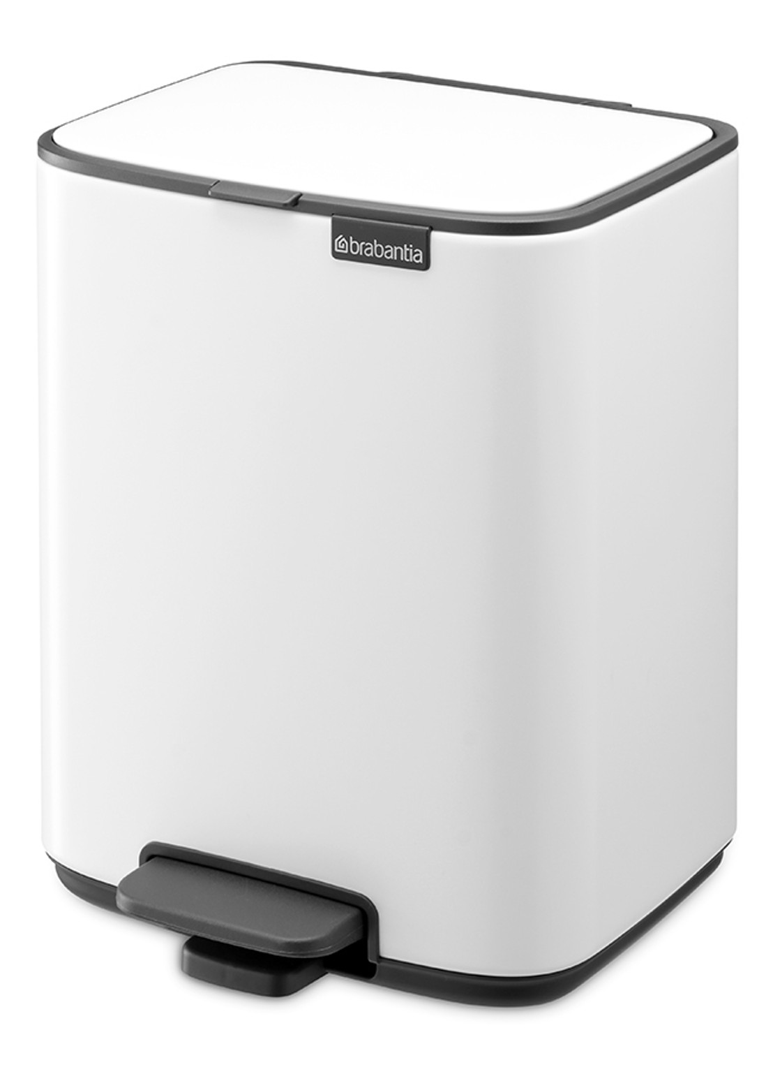 Brabantia Bo pedaalemmer 7 liter - voorkant wit