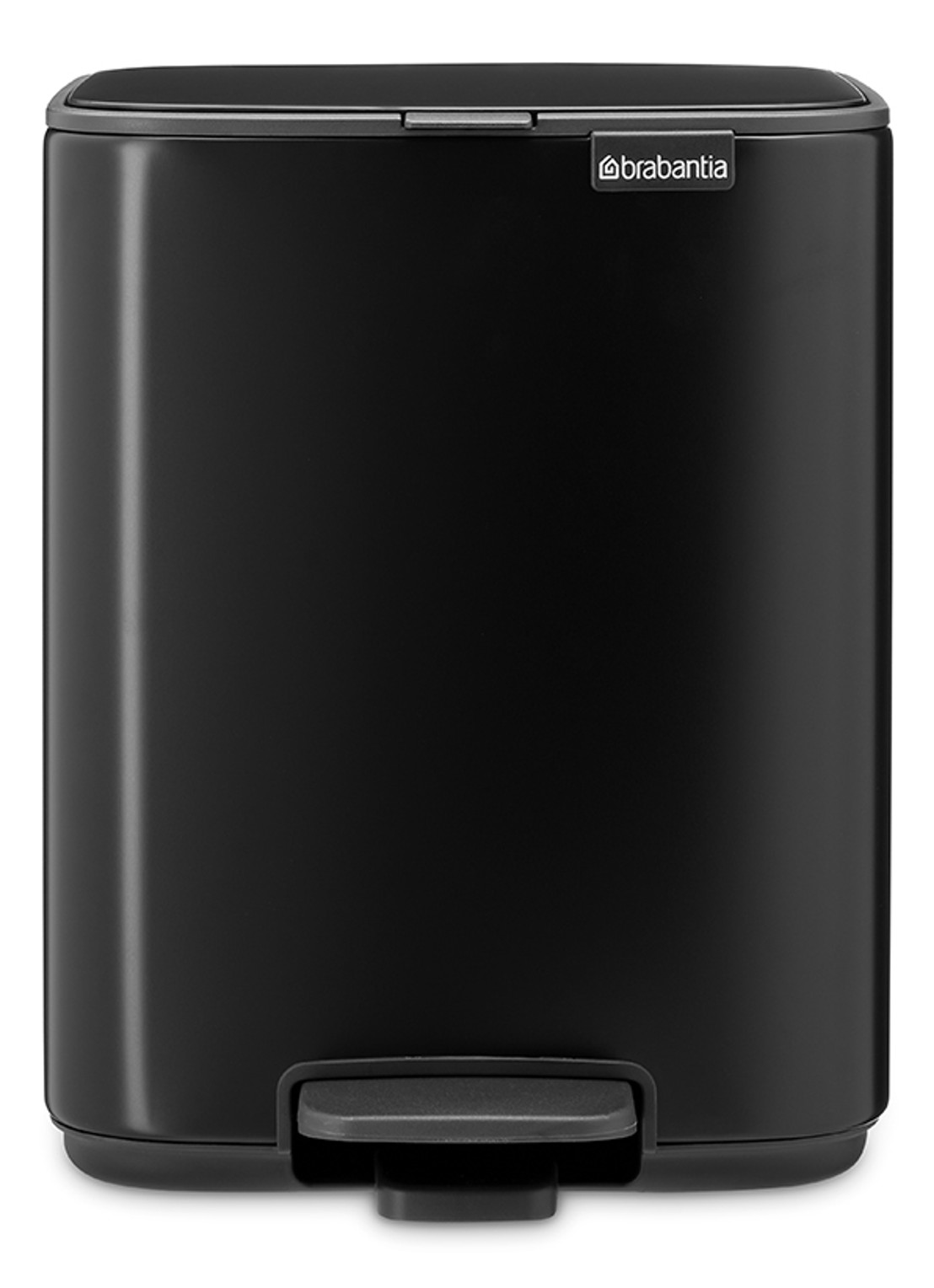 Brabantia Bo pedaalemmer 7 liter - voorkant 8 zwart