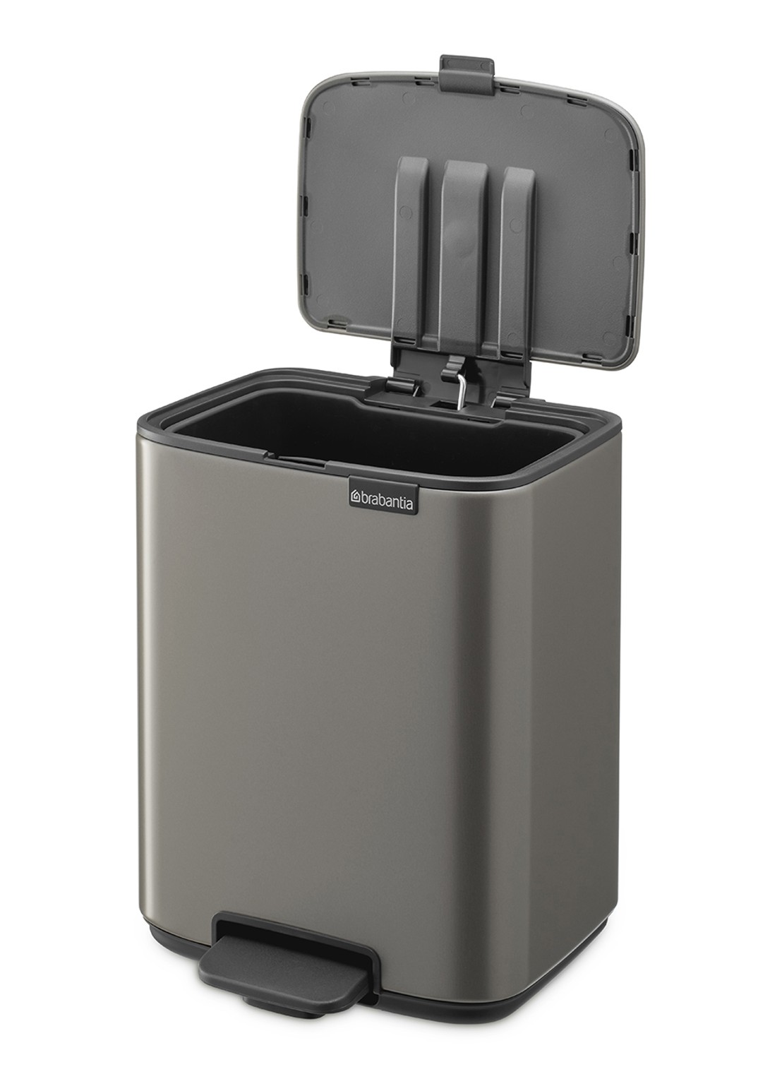 Brabantia Bo pedaalemmer 7 liter - achterkant 6 grijs