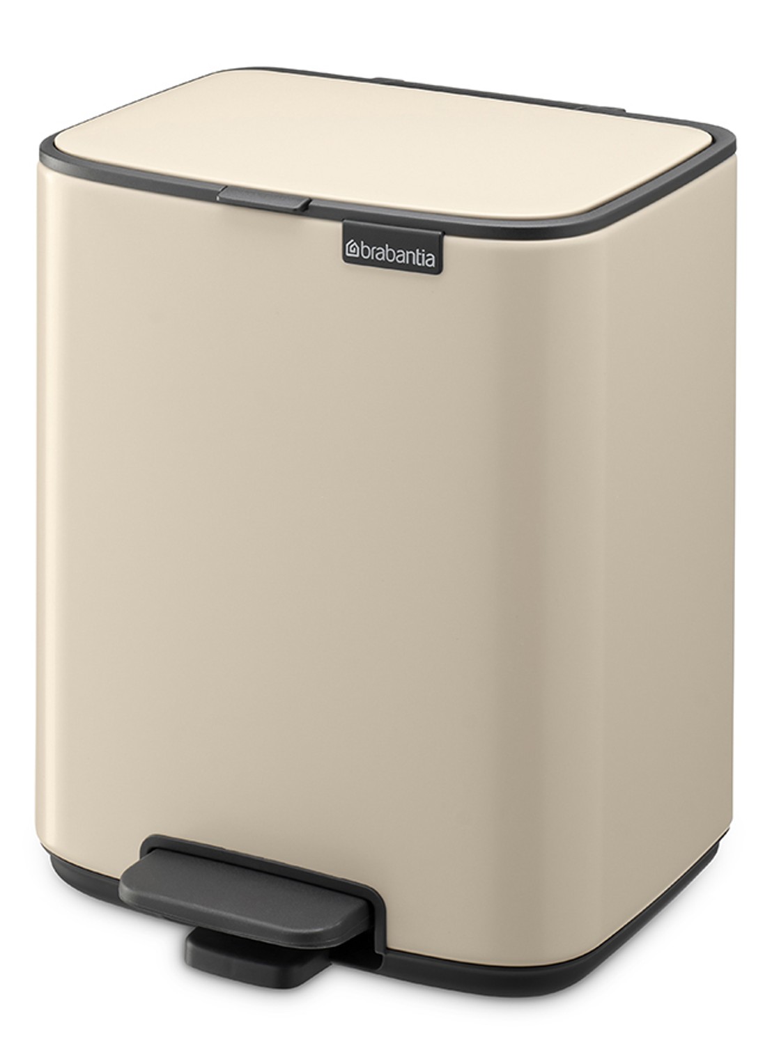 Brabantia Bo pedaalemmer 7 liter - voorkant 6 beige