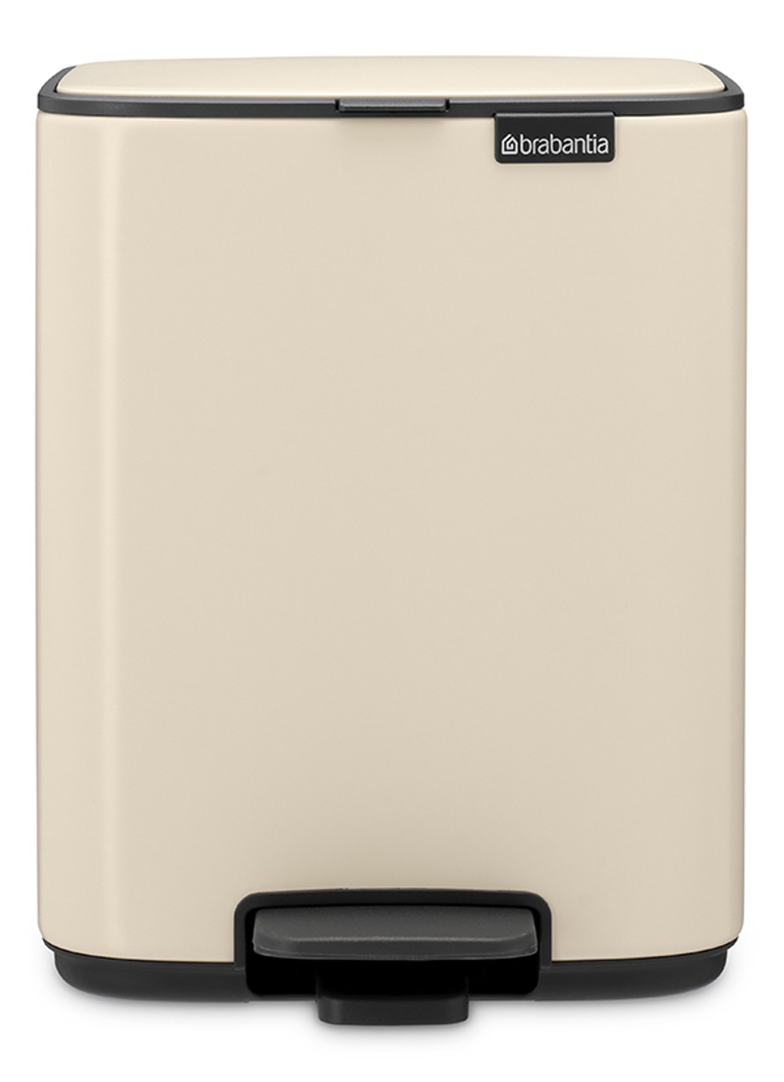 Brabantia Bo pedaalemmer 7 liter - voorkant 7 beige