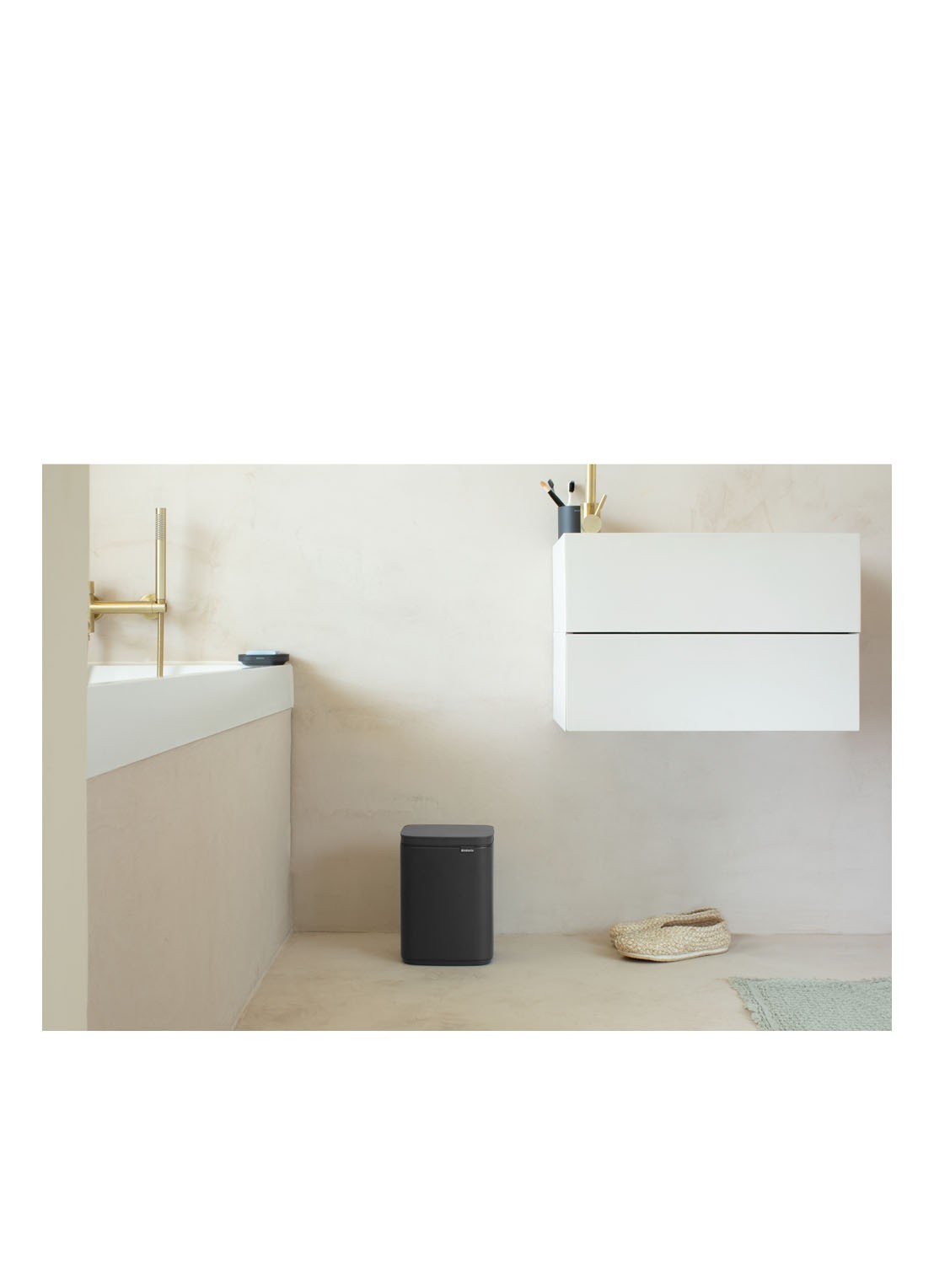 Brabantia Bo prullenbak met deksel 4 liter - detail 4 antraciet
