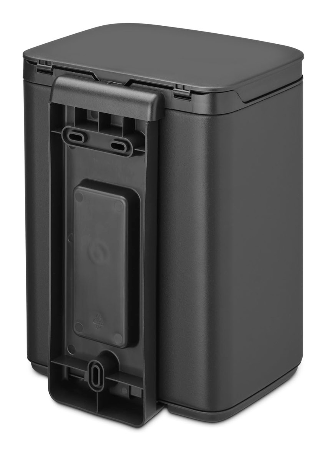 Brabantia Bo prullenbak met deksel 4 liter - voorkant 3 antraciet