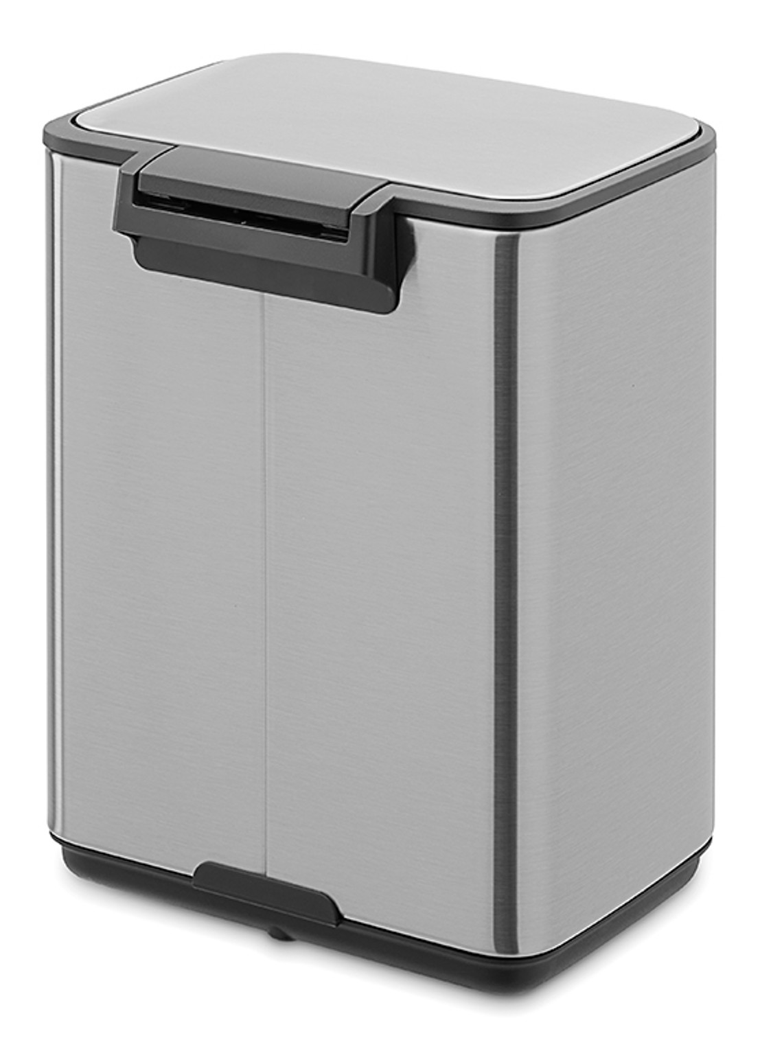 Brabantia Bo Touch Bin  duo prullenbak met deksel 2 x 30 liter - detail 2 metallic