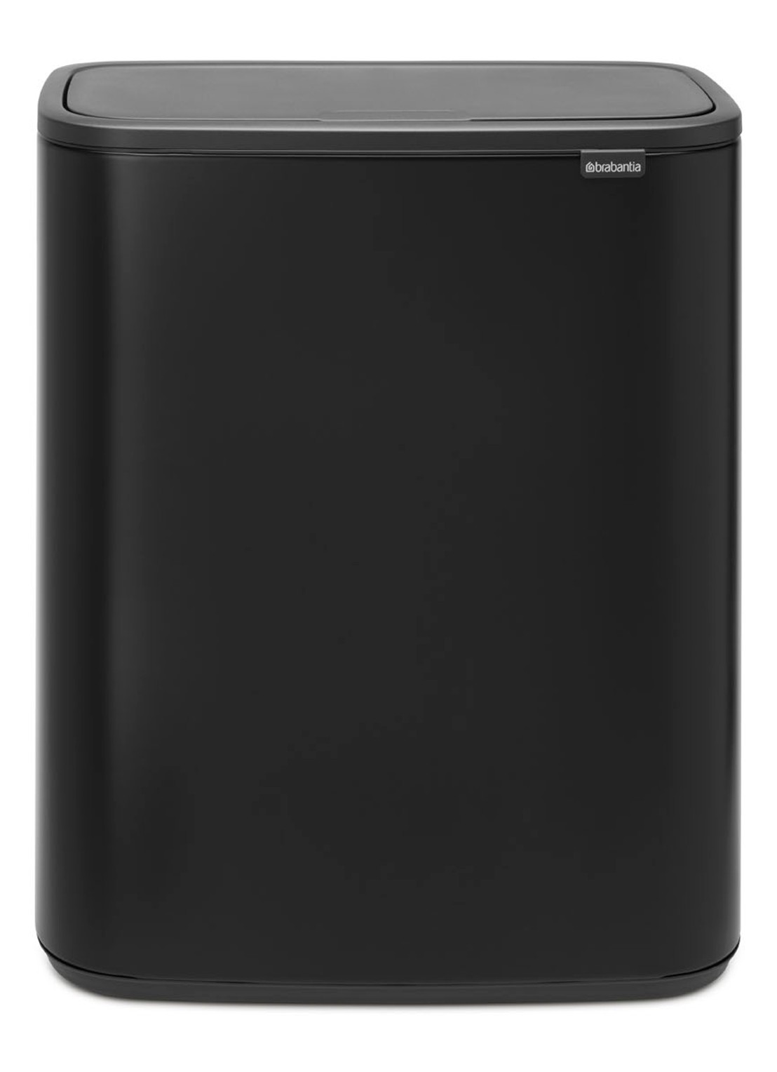 Brabantia Bo Touch Bin  duo prullenbak met deksel  2 x 30 liter - voorkant zwart