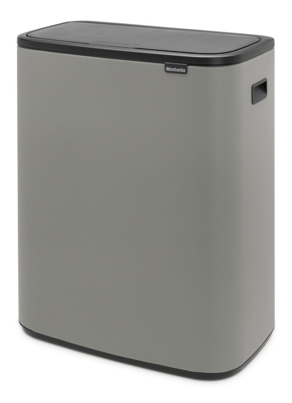 Brabantia Bo Touch Bin  duo prullenbak met deksel  2 x 30 liter - detail grijs