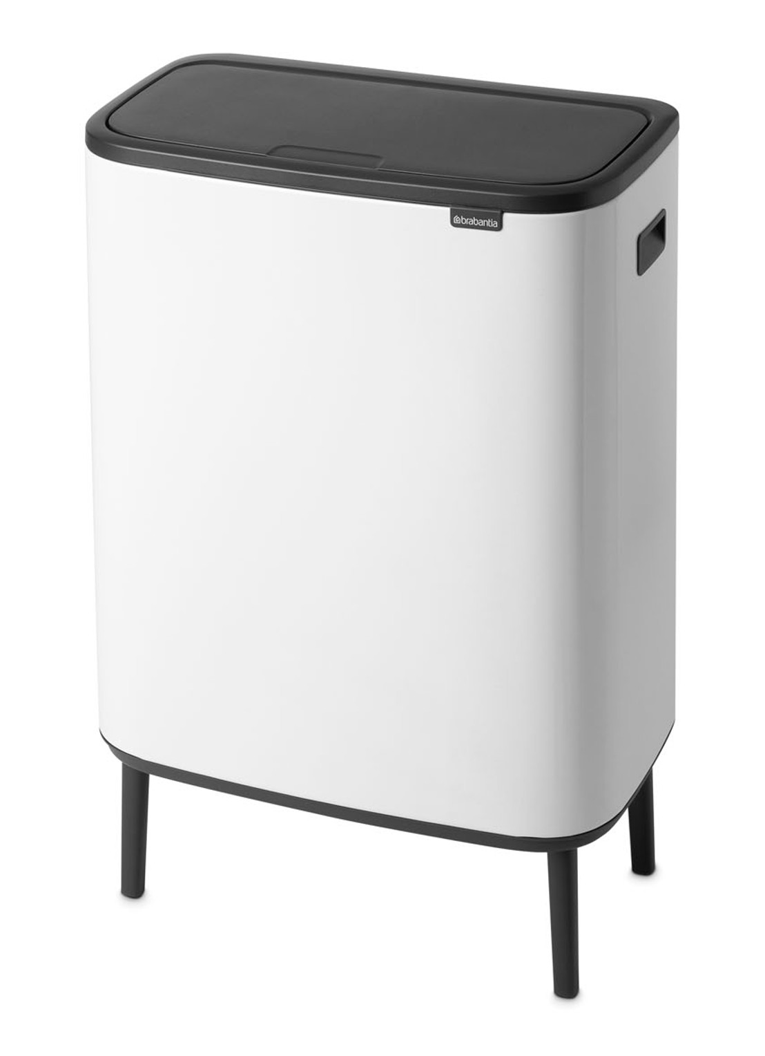 Brabantia Bo Touch Bin Hi  duo prullenbak met deksel op pootjes 2 x 30 liter - detail 3 wit