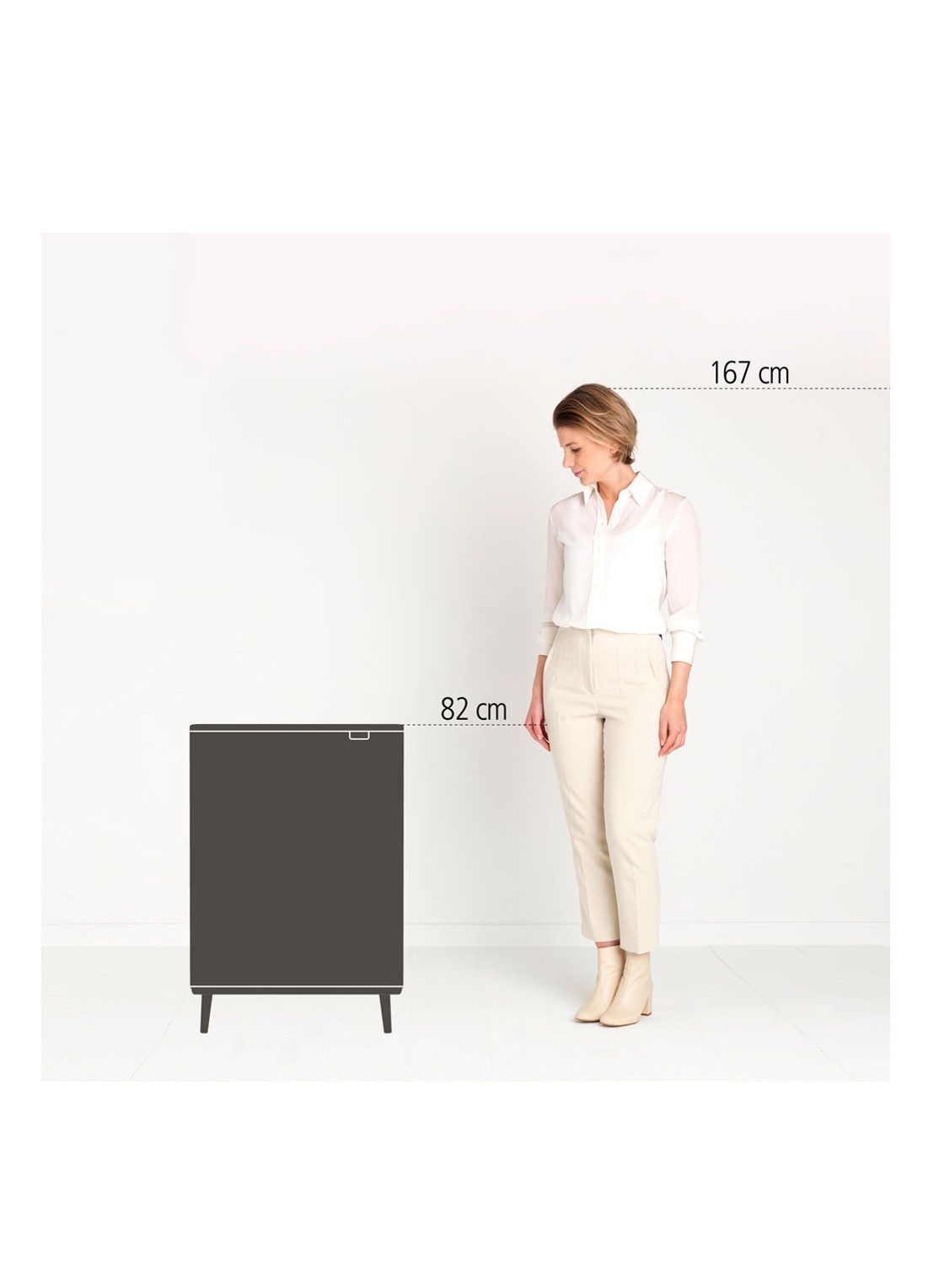 Brabantia Bo Touch Bin Hi  duo prullenbak met deksel op pootjes 2 x 30 liter - detail 5 zwart