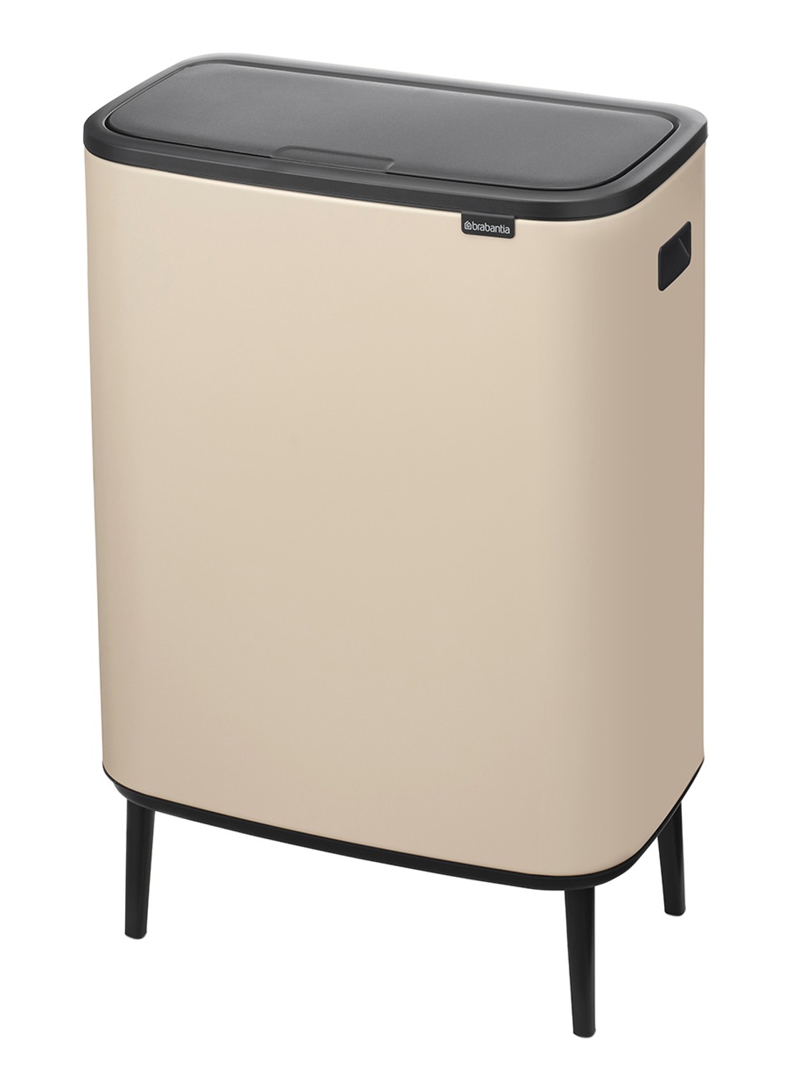 Brabantia Bo Touch Bin Hi prullenbak 2 x 30 liter - voorkant 8 beige