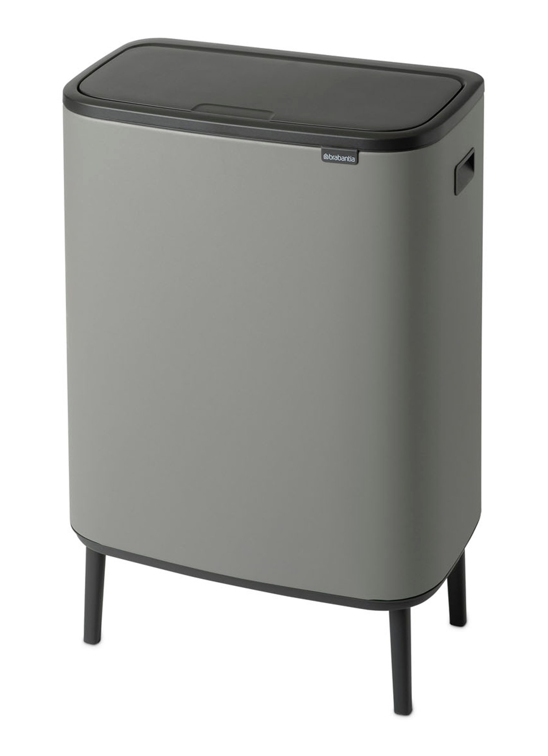 Brabantia Bo Touch Bin Hi prullenbak met deksel op pootjes 60 liter - detail 3 grijs