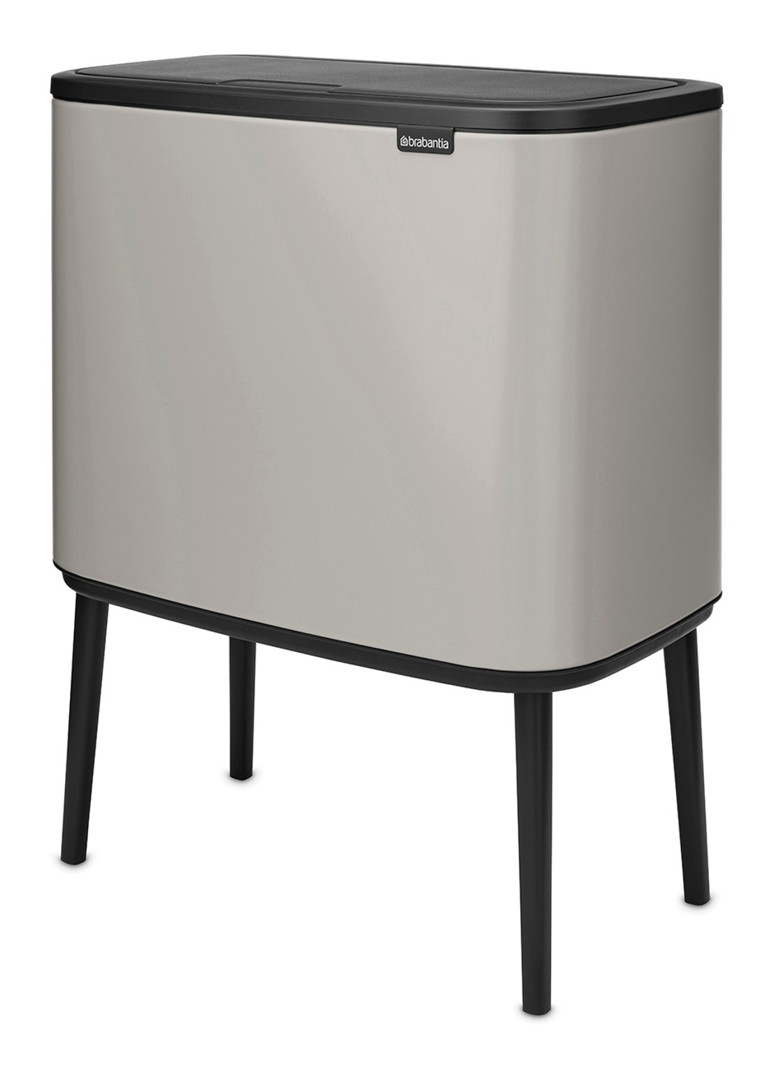 Brabantia Bo Touch Bin prullenbak 11 + 23 liter - voorkant 7 middengrijs