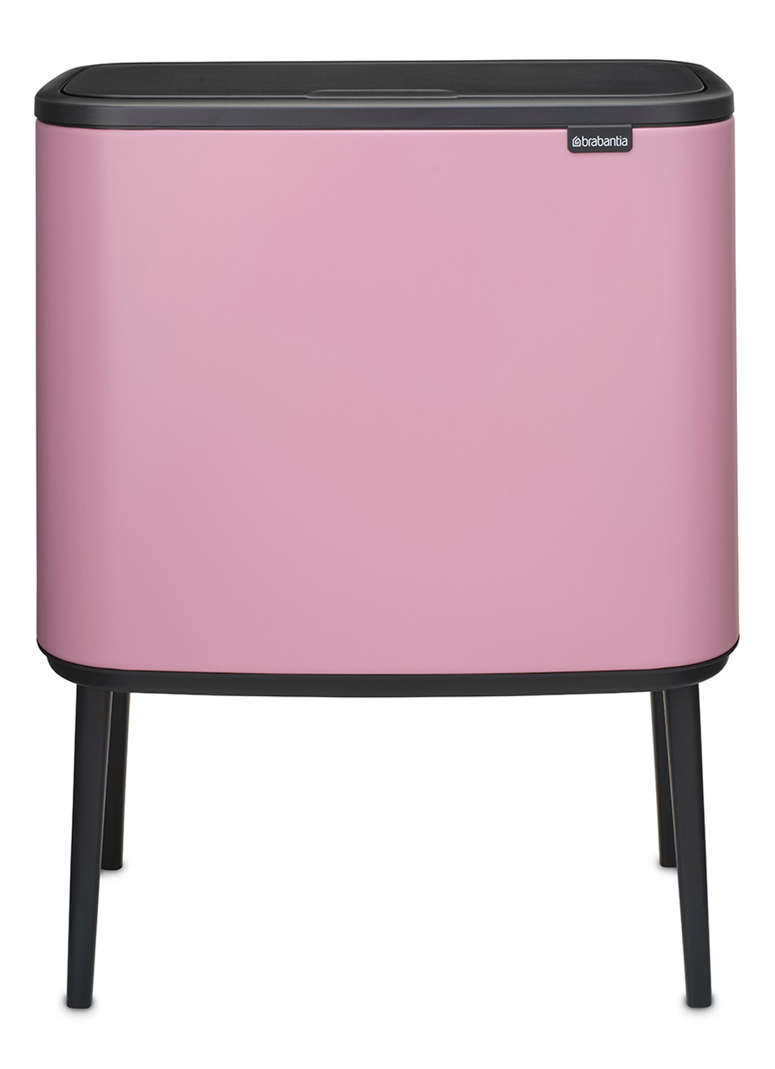 Brabantia Bo Touch Bin prullenbak 11 + 23 liter - voorkant 6 donkerroze
