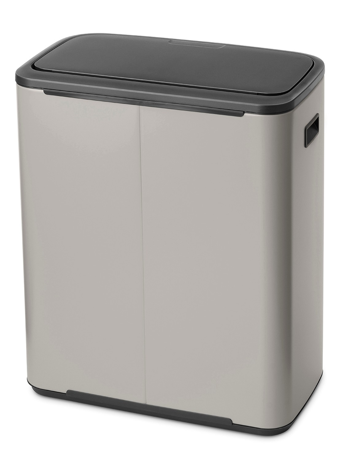Brabantia Bo Touch Bin prullenbak 2 x 30 liter - detail middengrijs