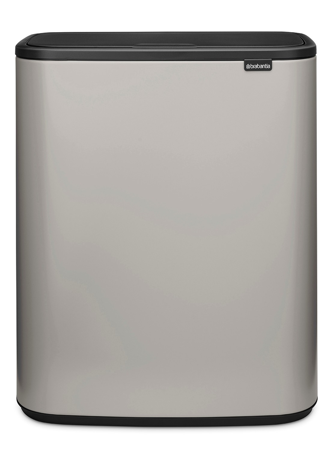 Brabantia Bo Touch Bin prullenbak 60 liter - voorkant middengrijs