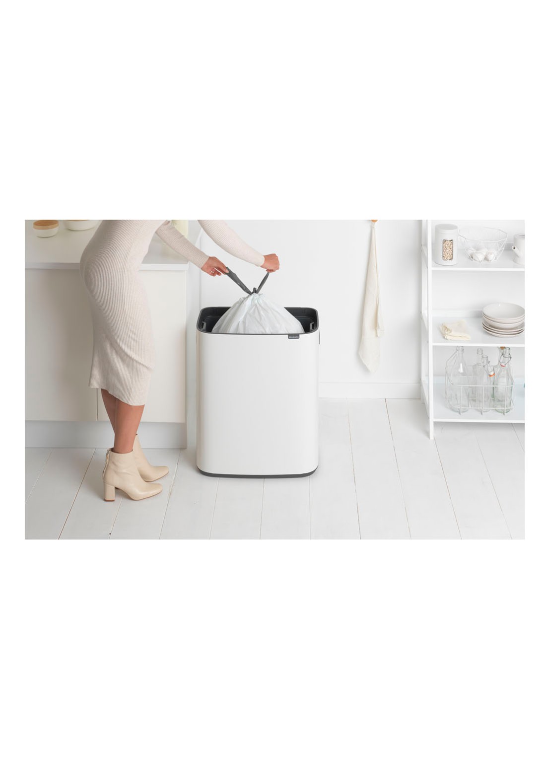 Brabantia Bo Touch Bin prullenbak met deksel 60 liter - detail 6 wit