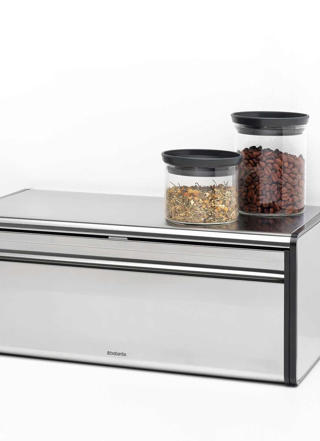 Brabantia Bo Touch Bin prullenbak met deksel 60 liter - detail 2 lichtgrijs