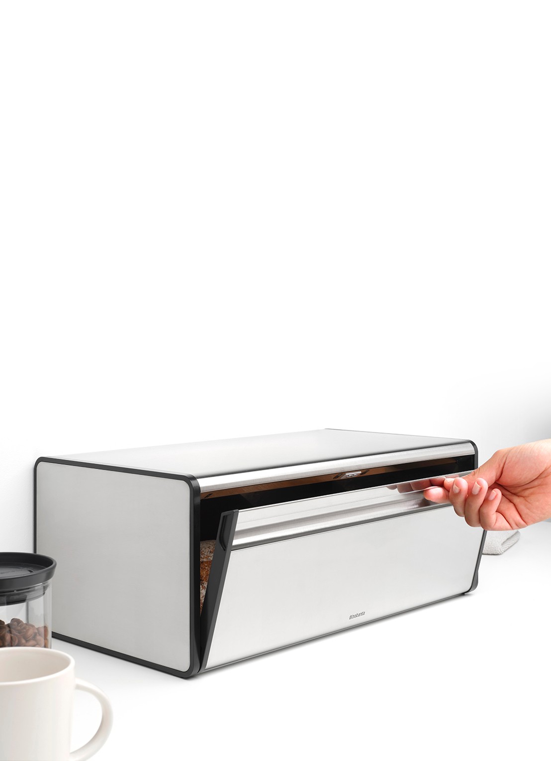 Brabantia Bo Touch Bin prullenbak met deksel 60 liter - detail 4 lichtgrijs