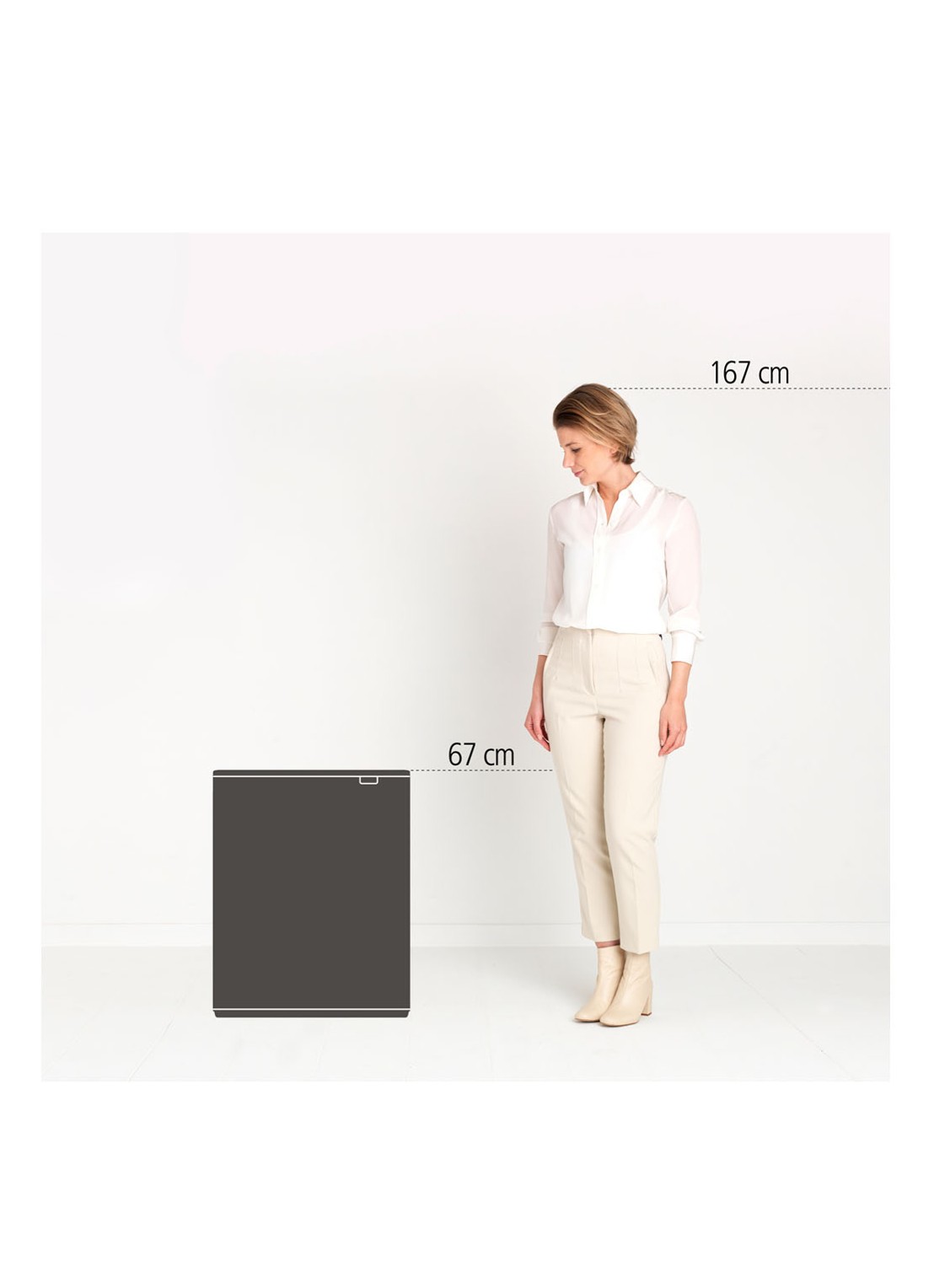 Brabantia Bo Touch Bin prullenbak met deksel 60 liter - detail 3 zwart