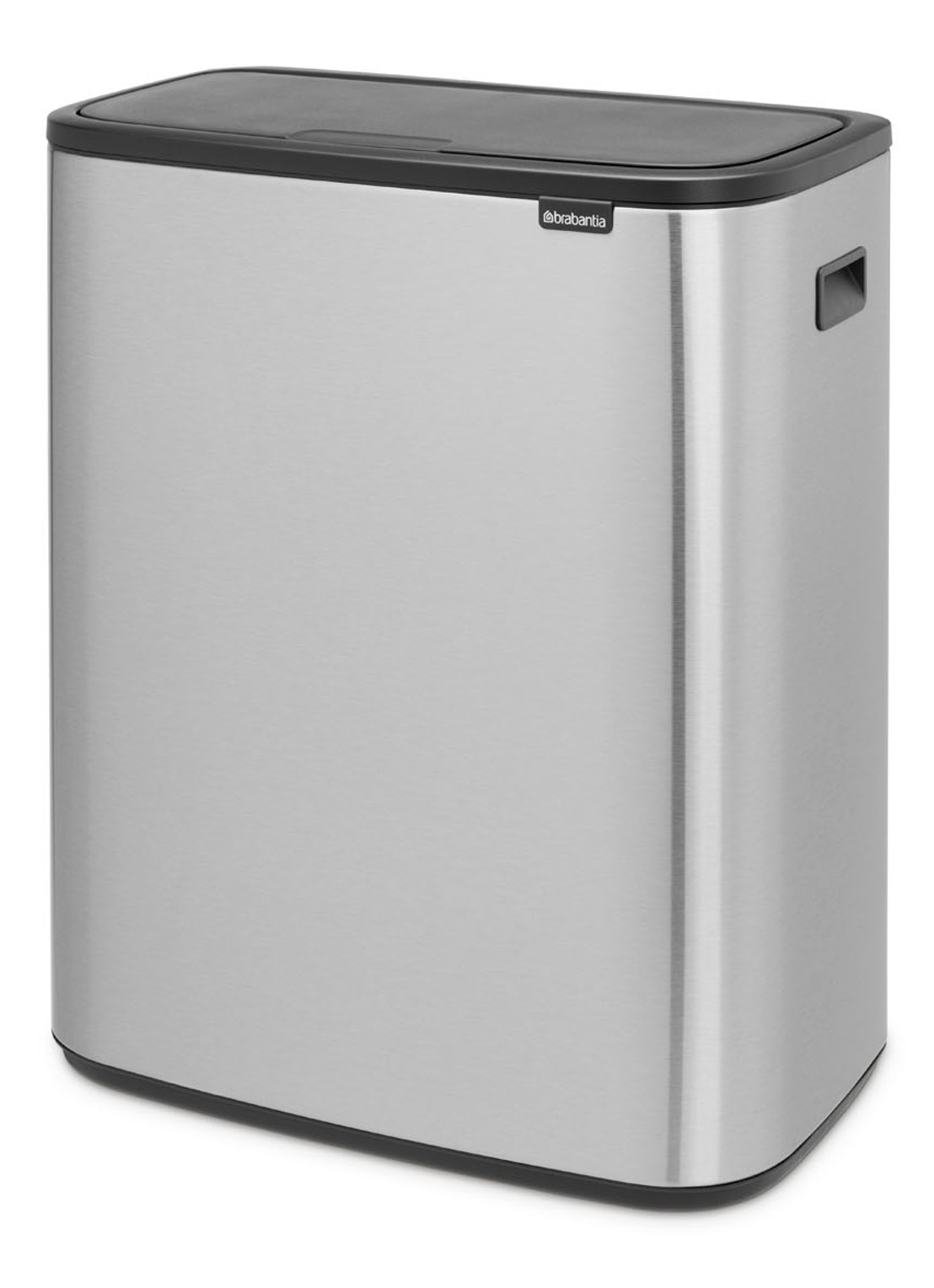 Brabantia Bo Touch Bin prullenbak met deksel 60 liter - detail zilver