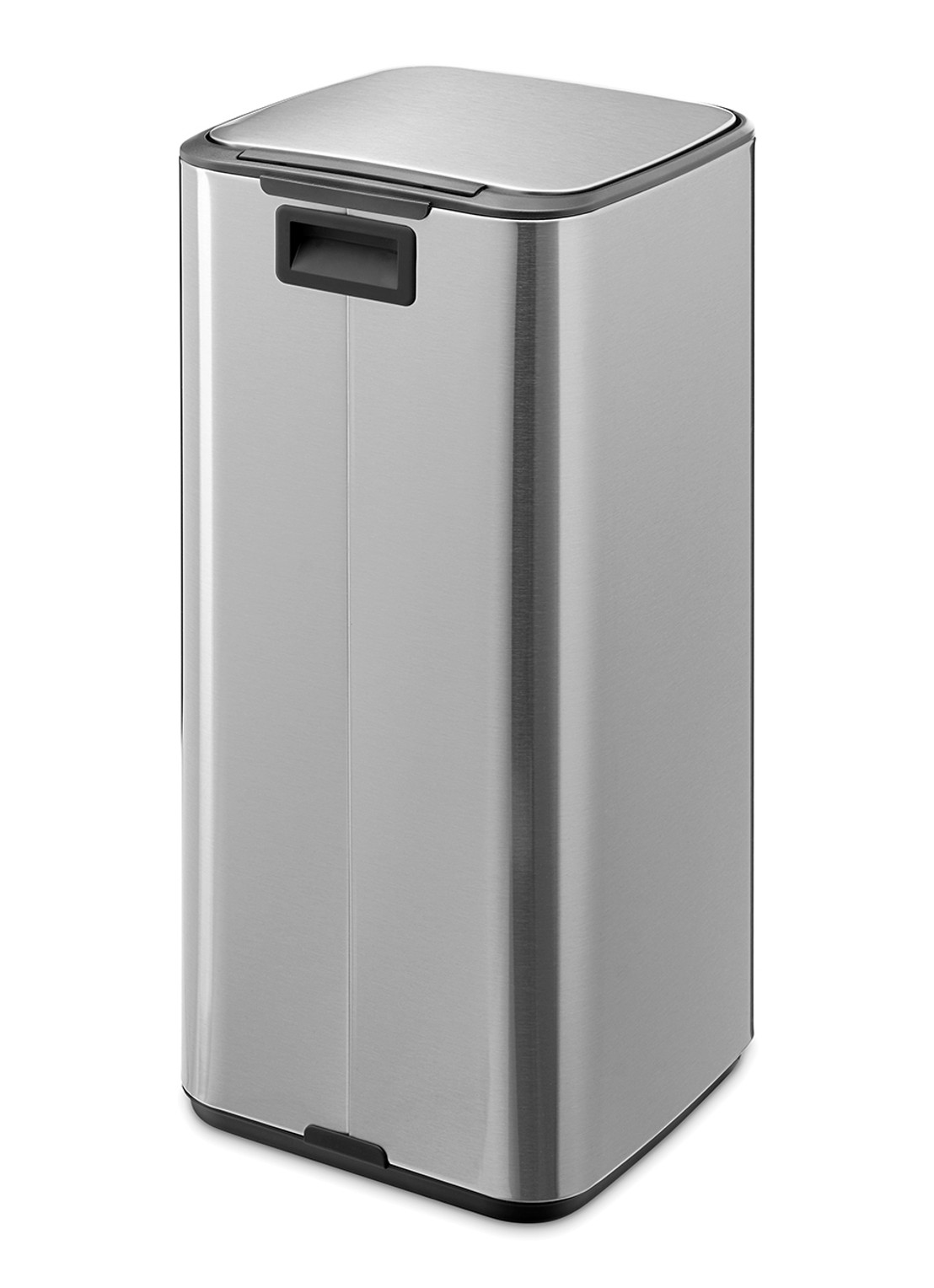 Brabantia Bo Touch Bin  prullenbak met deksel op pootjes 3 x 11 liter - detail zilver