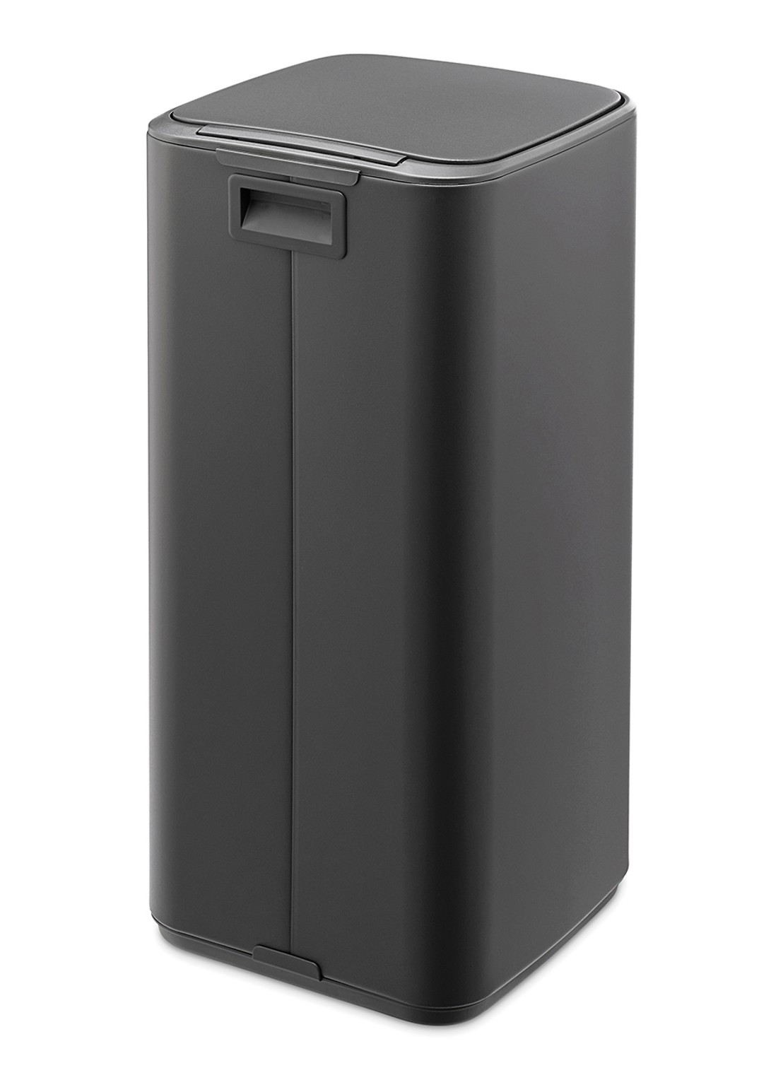 Brabantia Bo Touch Bin  prullenbak met deksel op pootjes 3 x 11 liter - detail grijs