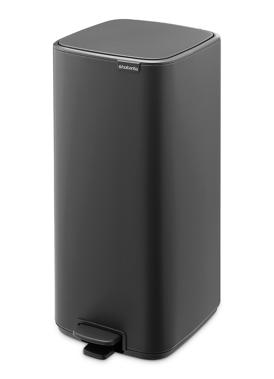 Brabantia Bo Touch Bin  prullenbak met deksel op pootjes 3 x 11 liter - voorkant 6 grijs
