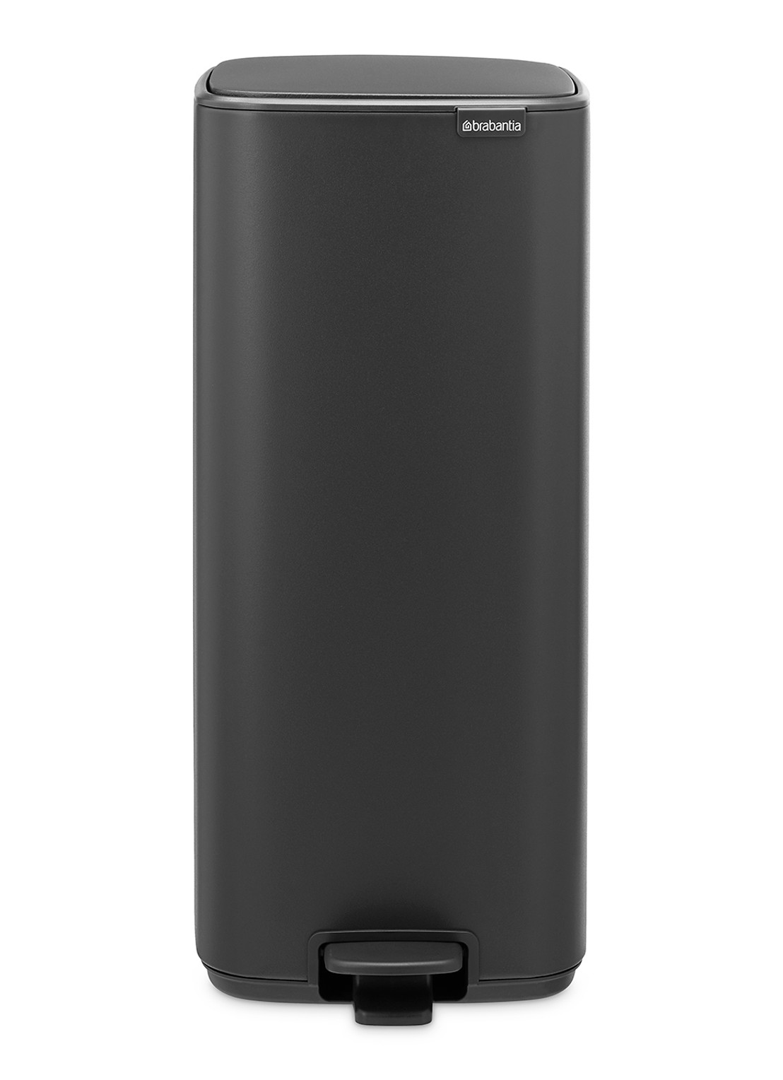 Brabantia Bo Touch Bin  prullenbak met deksel op pootjes 3 x 11 liter - voorkant 7 grijs