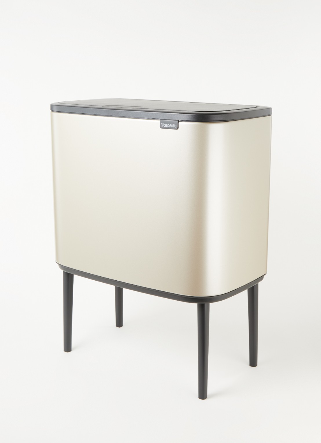 Brabantia Bo Touch Bin prullenbak met deksel op pootjes 36 liter - voorkant 2 goud