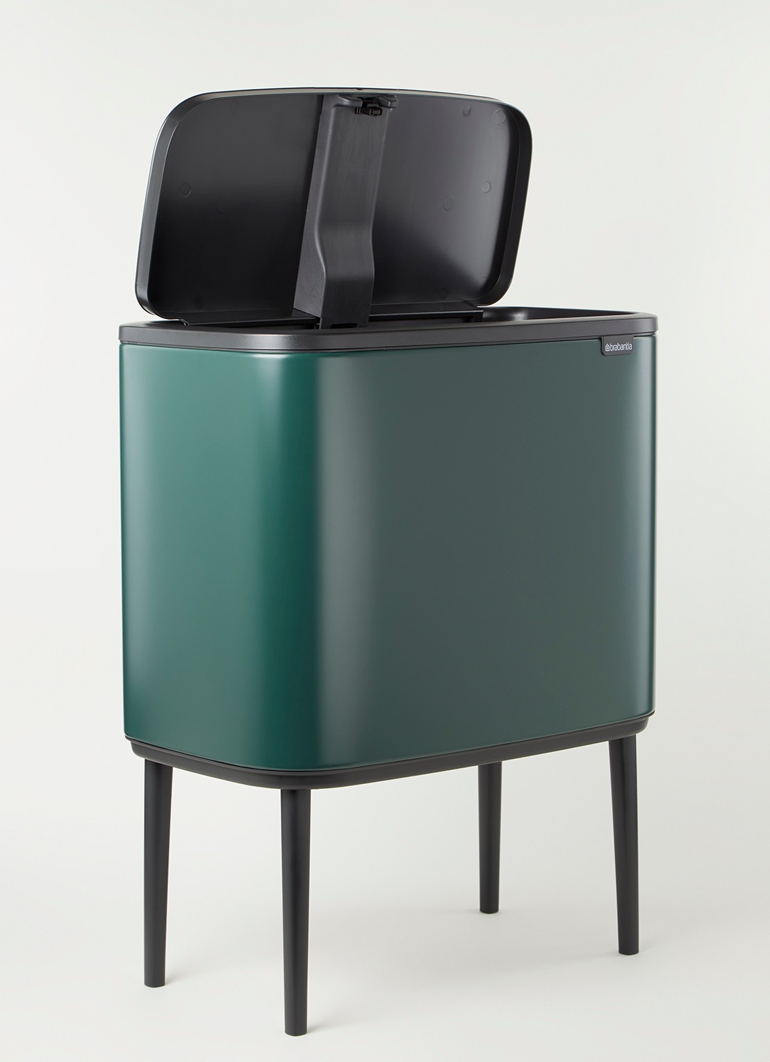 Brabantia Bo Touch Bin prullenbak met deksel op pootjes 36 liter - voorkant 2 groen