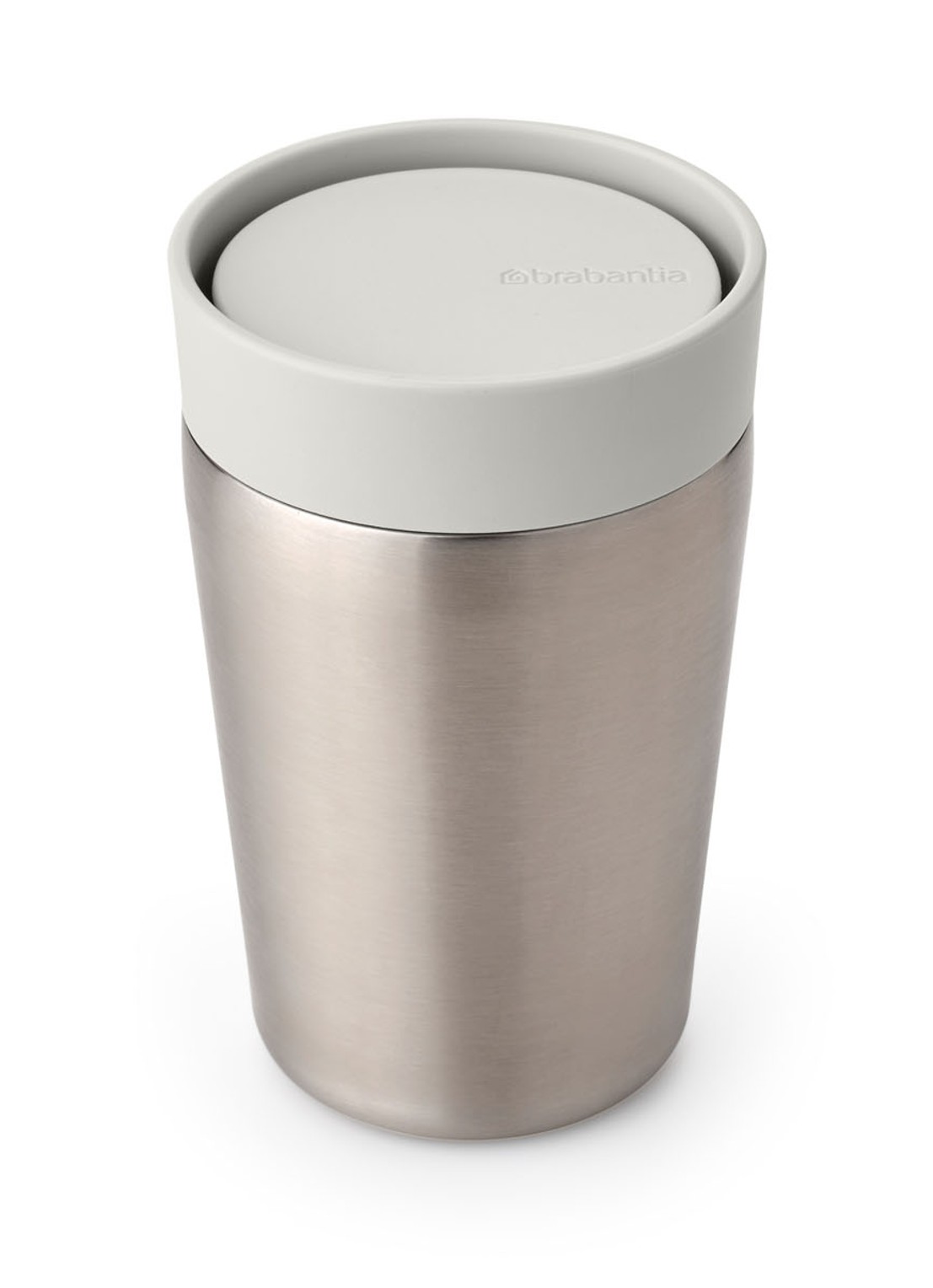 Brabantia Bo Touch Bin recycle prullenbak met deksel op pootjes 3 x 11 liter - voorkant 6 lichtgrijs