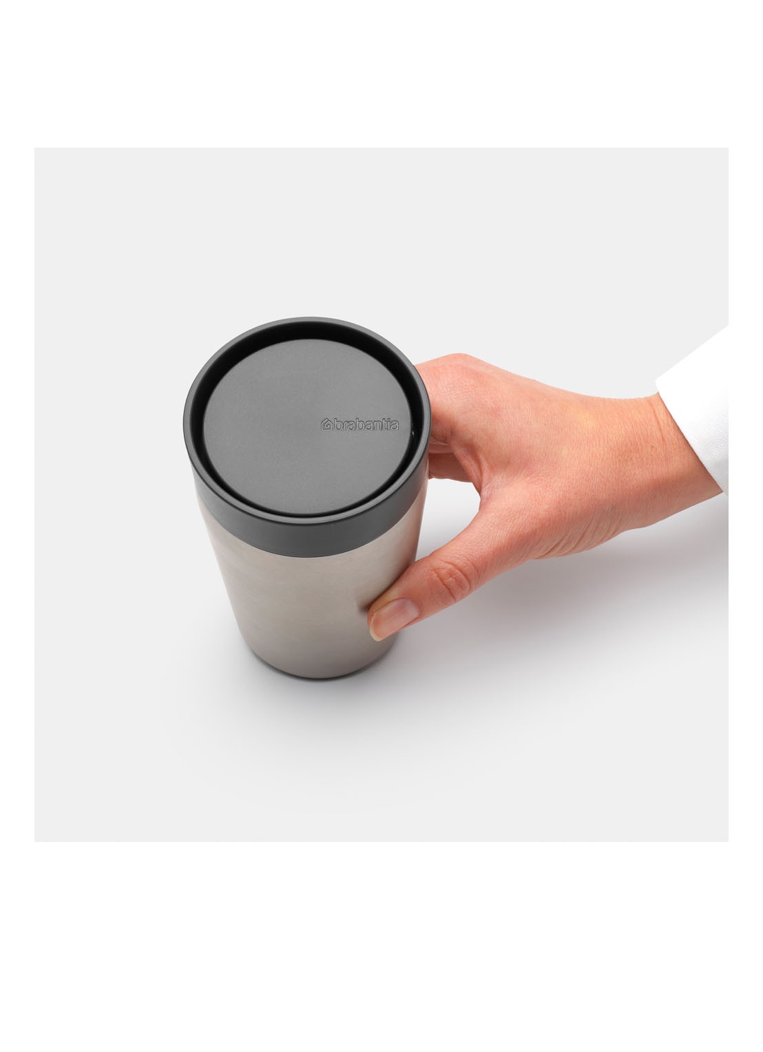 Brabantia Bo Touch Bin recycle prullenbak met deksel op pootjes 3 x 11 liter - detail 4 grijs