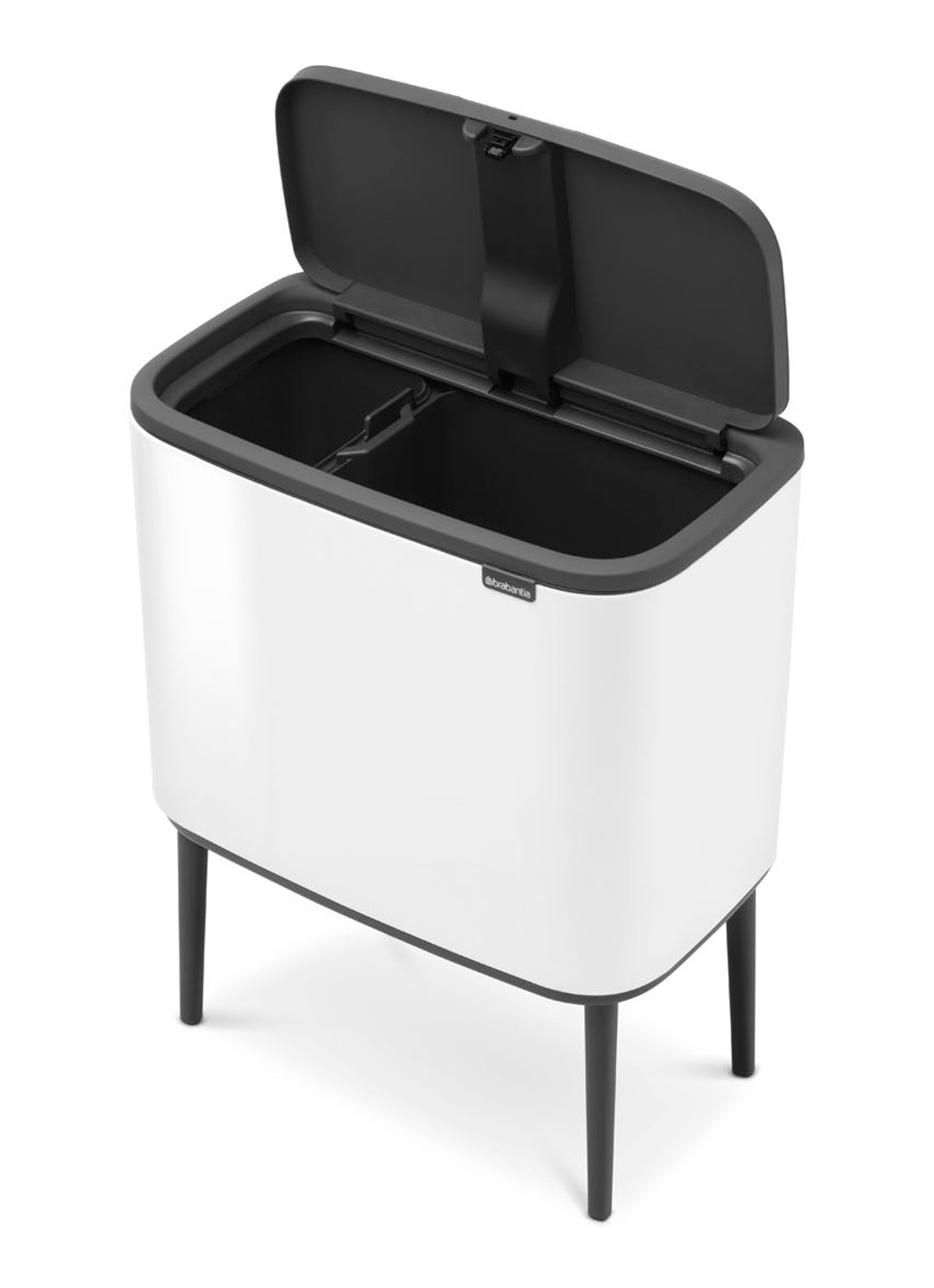 Brabantia Bo Touch Bin recyling duo prullenbak met deksel op pootjes 11 + 23 liter - detail 4 wit