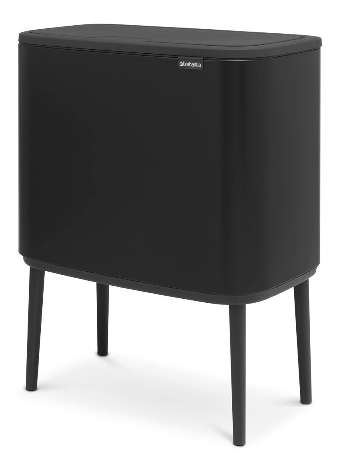 Brabantia Bo Touch Bin recyling duo prullenbak met deksel op pootjes 11 + 23 liter - detail 3 zwart