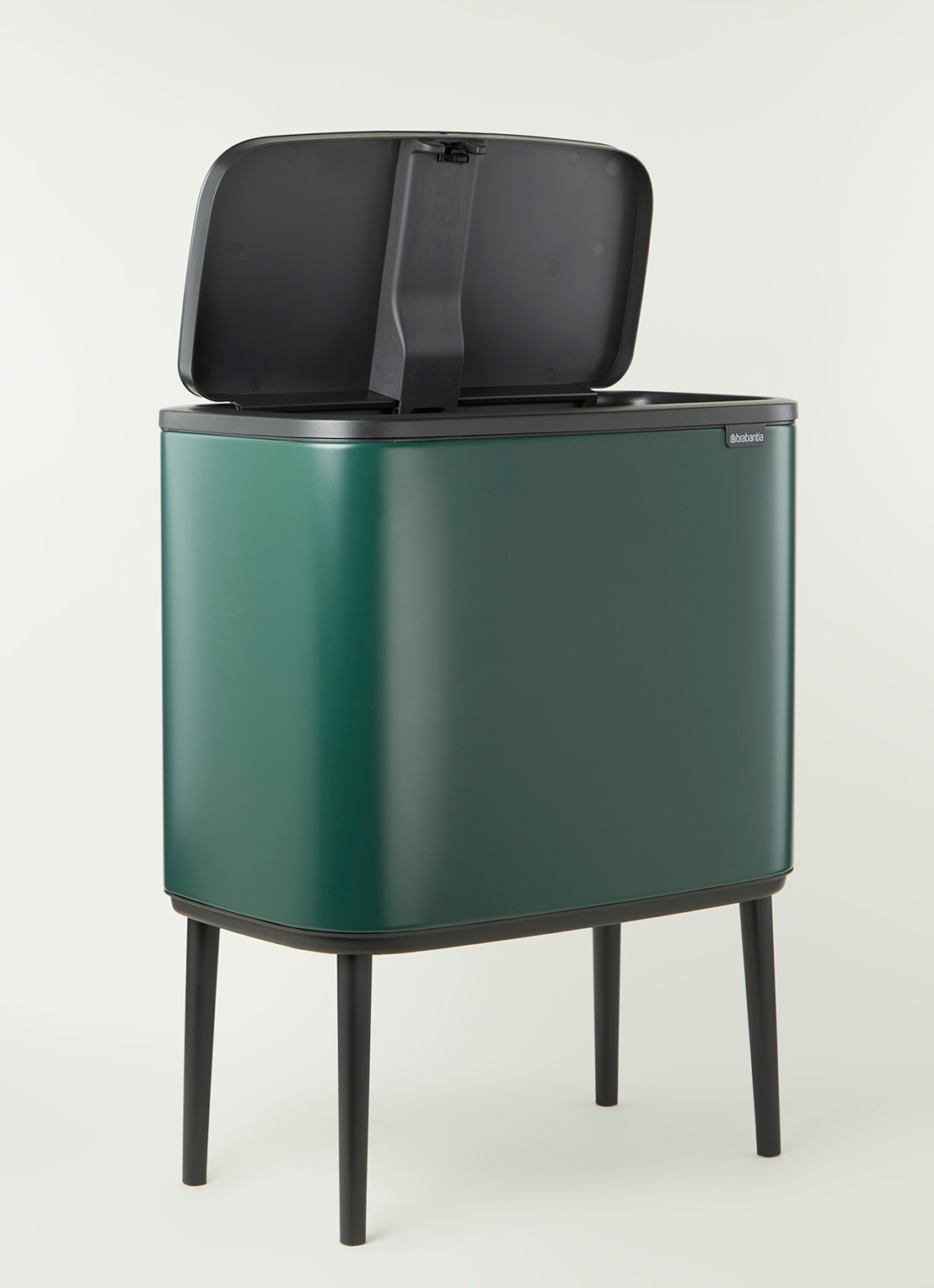 Brabantia Bo Touch Bin recyling duo prullenbak met deksel op pootjes 11 + 23 liter - voorkant 2 groen