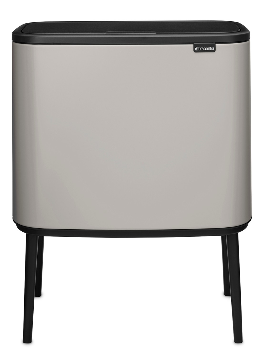 Brabantia Bo Touch prullenbak 3 x 11 liter - voorkant 2 middengrijs